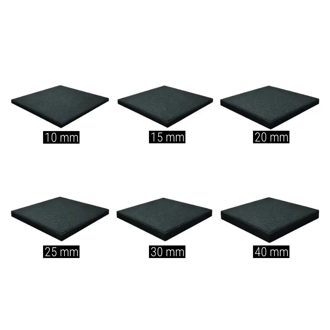 Loseta de Caucho FLEXSPORT NEGRA 1000X1000 CM - Imagen 2