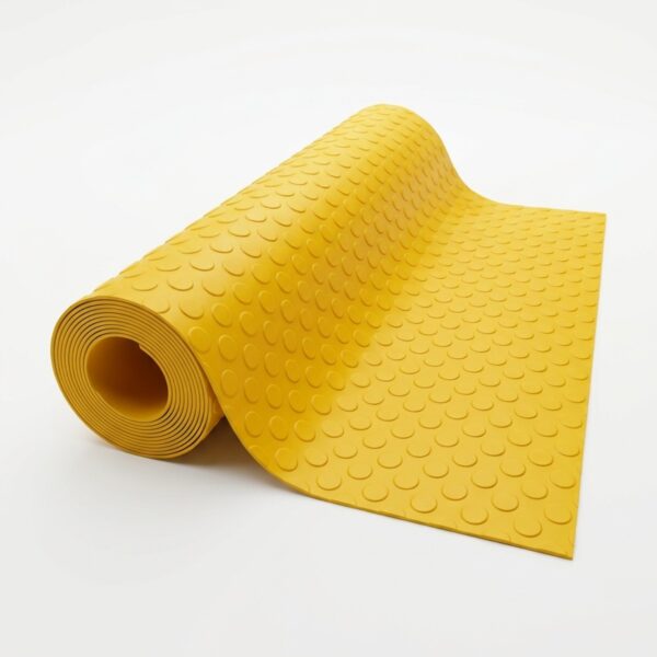 Pavimento PVC CÍRCULO amarillo con relieve circular 2,5 mm