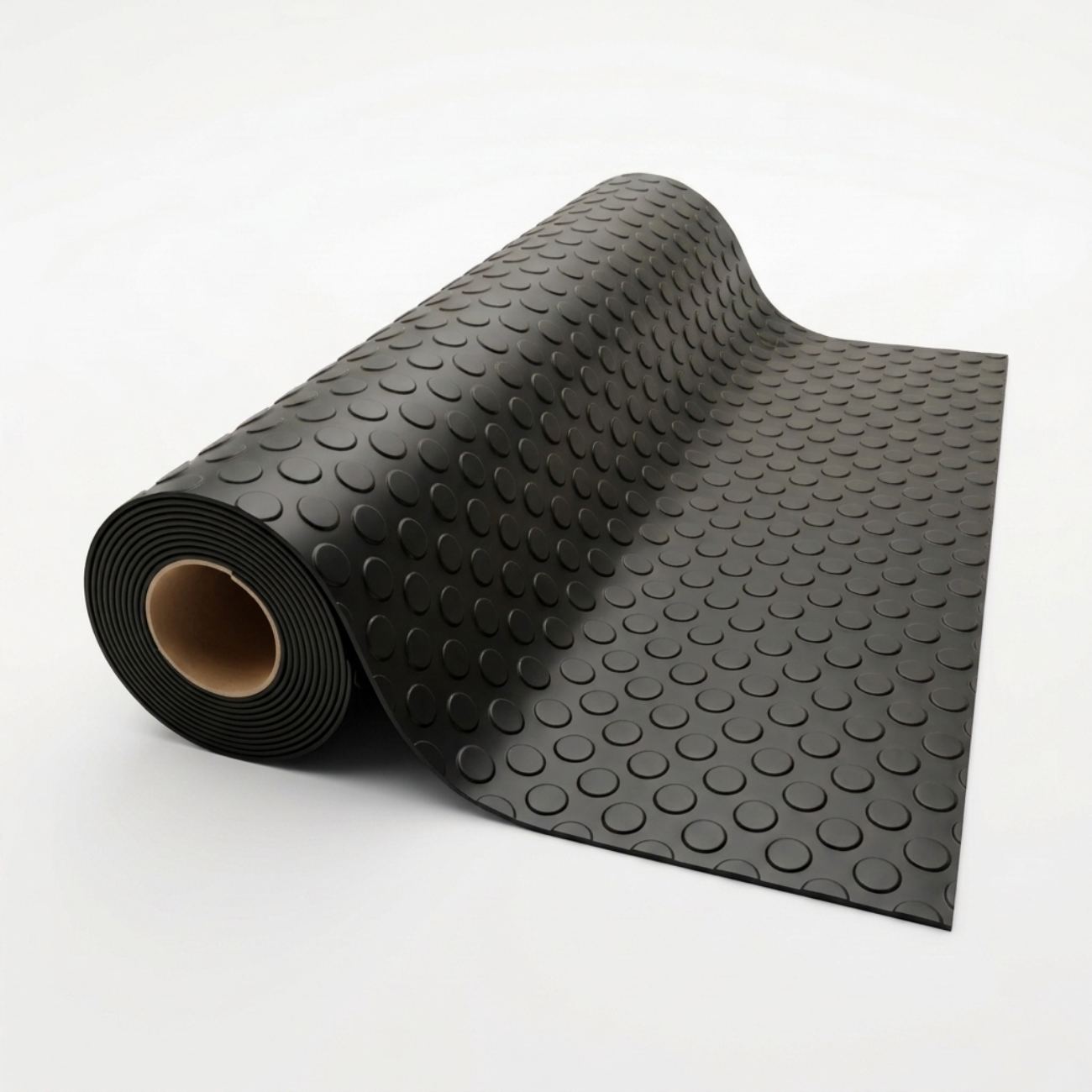 Pavimento PVC Círculo negro con relieve antideslizante Lestare