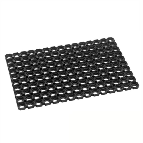 Felpudo alveolar de PVC encastrable mediante conectores.